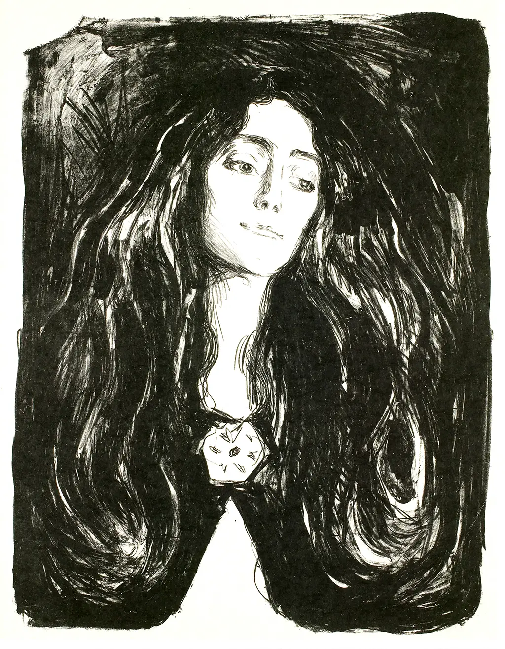 The Brooch, Eva Mudocci in Detail Edvard Munch